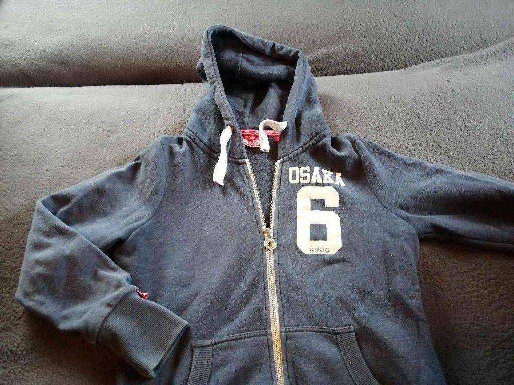 Trui met kap blauw merk superdry - maat m, SuperDry, Ophalen of Verzenden, Gedragen, Maat 48/50 (M)