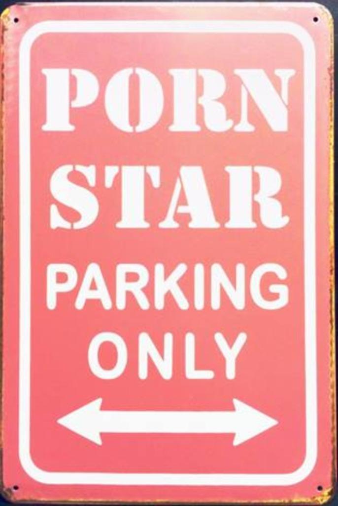 Metalen rusty-old wandplaat Porn Star Parking Only, Ophalen of Verzenden