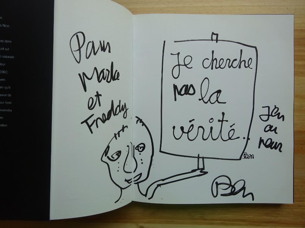 Ben - 2001 Nice - originele tekening, in een catalogus, met, Enlèvement ou Envoi, Comme neuf, Peinture et dessin