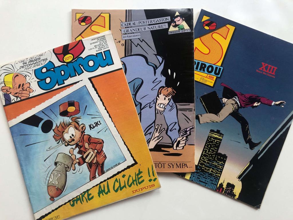 Lot de 3 Spirou suppléments poster mini-récit première XIII, Plusieurs BD, Enlèvement, Utilisé, Collectif