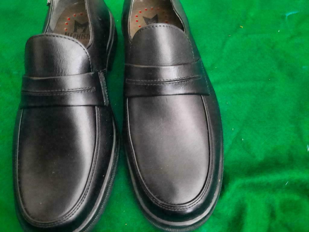 ZWARTE HERENSCHOENEN MEPHISTO maat eur 7  - NIEUW, Zwart, Nieuw, Ophalen of Verzenden, Espadrilles of Moccasins