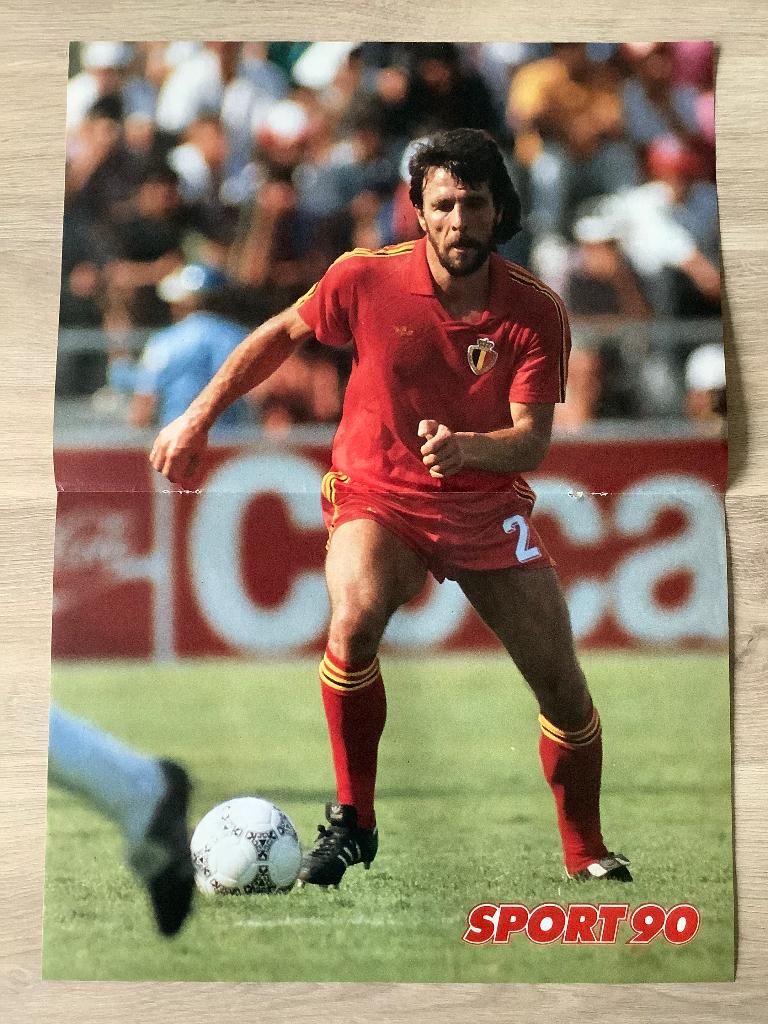 Poster Eric Gerets bij Rode Duivels, Verzamelen, Ophalen of Verzenden, Zo goed als nieuw, Poster, Plaatje of Sticker