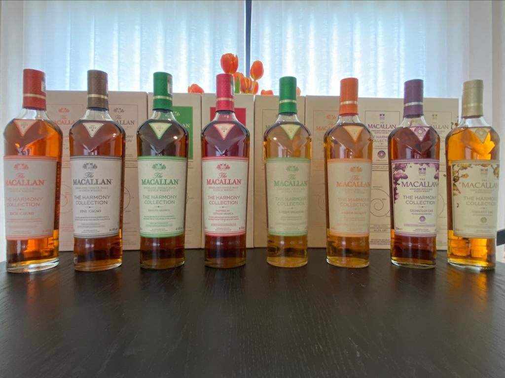 Macallan The Harmony Collection ( 8 flessen ), Verzamelen, Ophalen of Verzenden, Nieuw, Overige typen, Vol