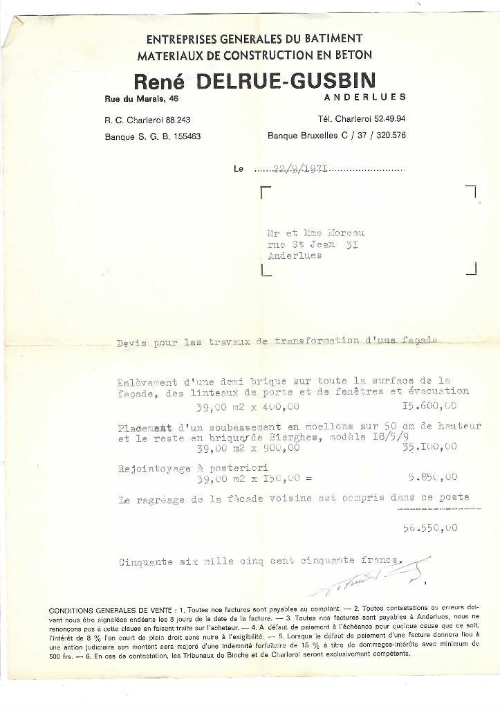 Ancien devis, Enlèvement ou Envoi, Utilisé