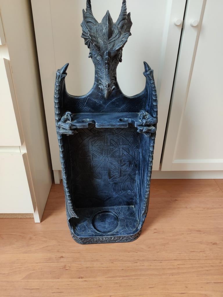 Draken wijnfles en glazenhouder, Ophalen, Zo goed als nieuw