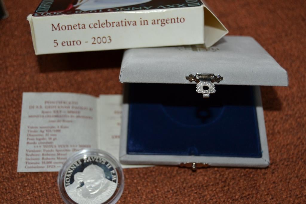 5€ Vatikaan 2003, Postzegels en Munten, Munten | Europa | Euromunten, Vaticaanstad, Setje, Zilver, Ophalen of Verzenden
