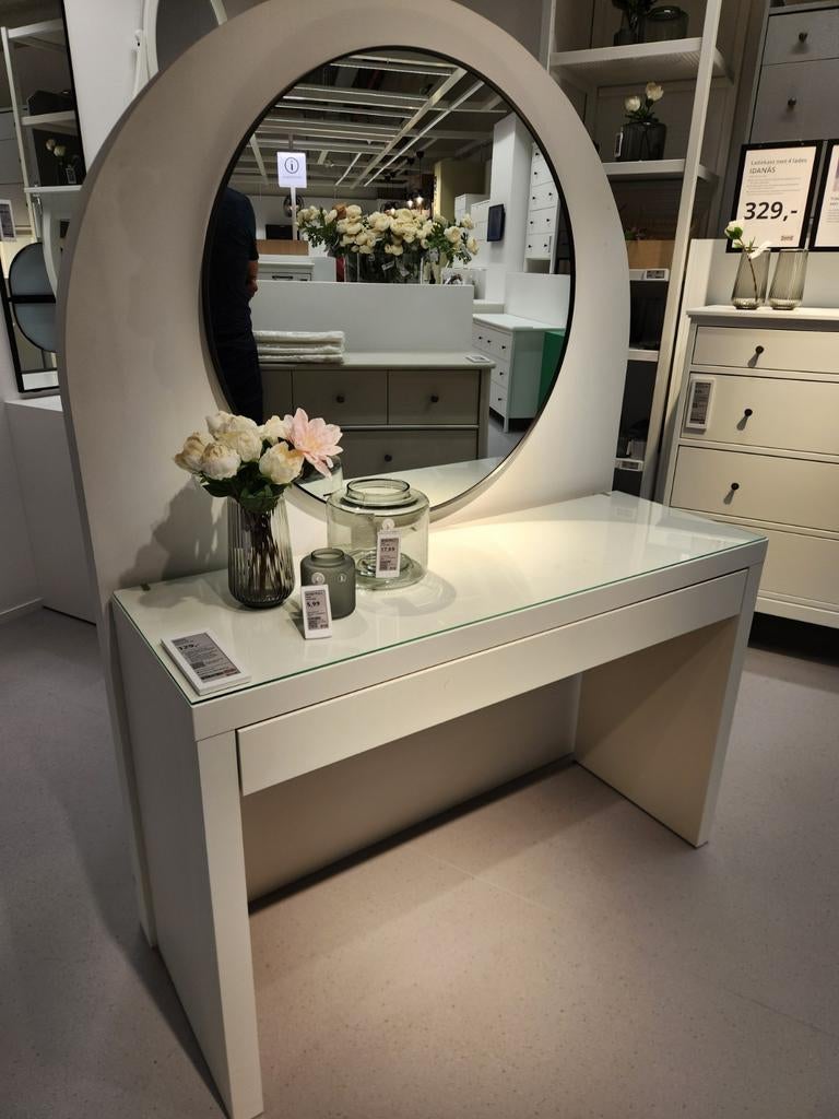 ASSIETTE EN VERRE pour coiffeuse Ikea (pas de table), Enlèvement, Comme neuf, Verre