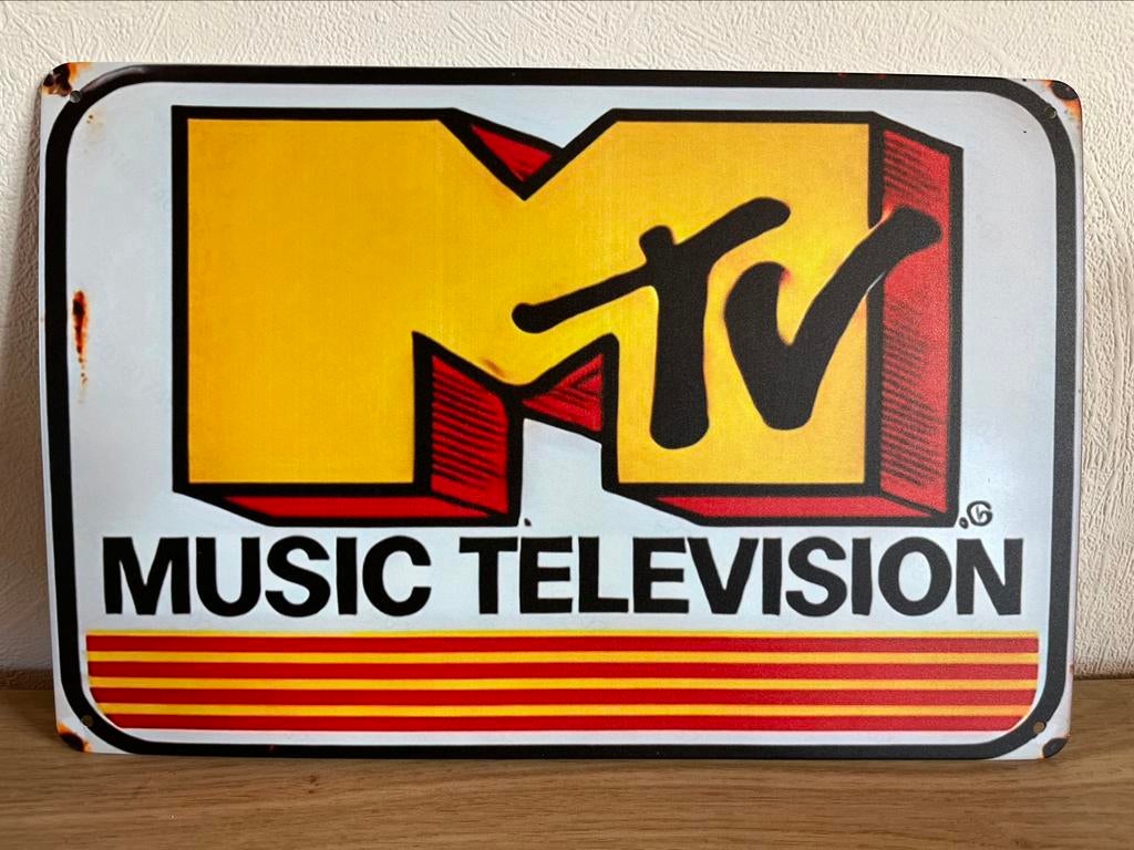 Plaque métallique MTV, Enlèvement ou Envoi, Comme neuf