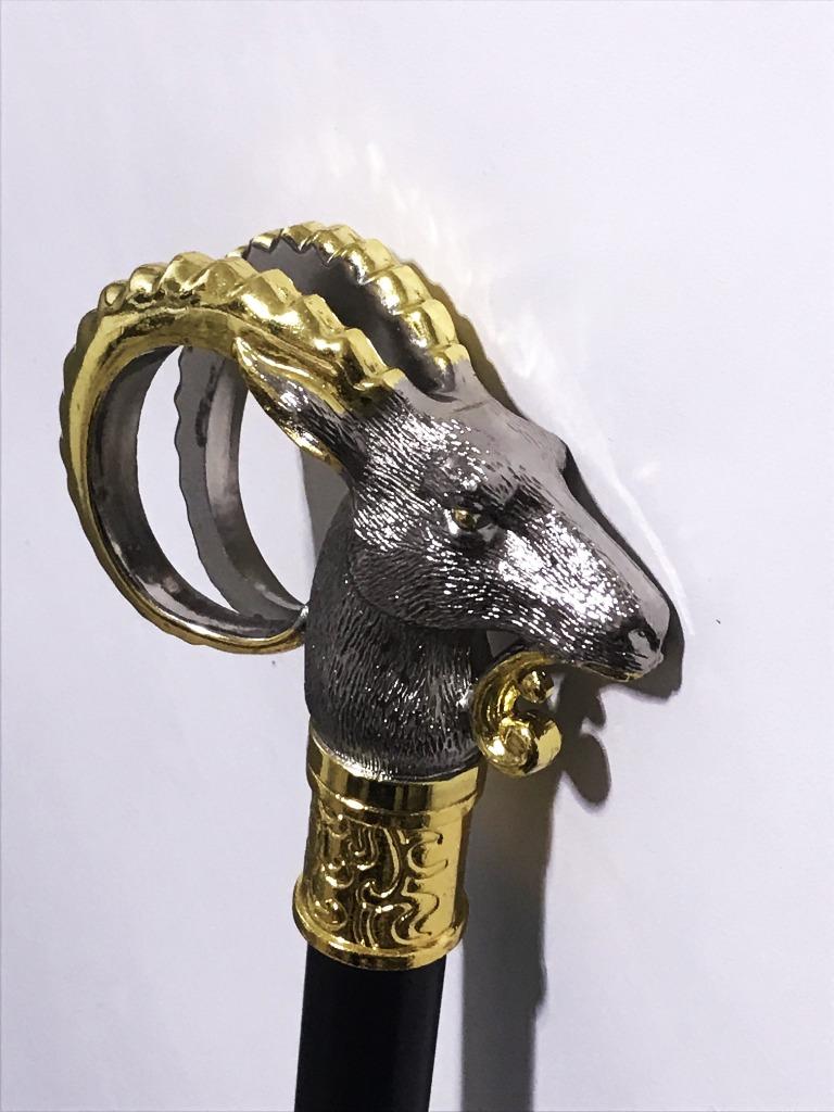 Canne marche luxe bélier épée décorative Or doré✨😎💑👌, Divers, Bâtons de marche, Enlèvement ou Envoi, Ajustable, Neuf