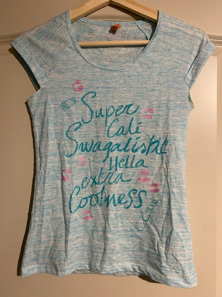 Lichtblauwe T-shirt CKS 14 jaar, Kinderen en Baby's, Kinderkleding | Maat 164, Meisje, Ophalen of Verzenden, Shirt of Longsleeve