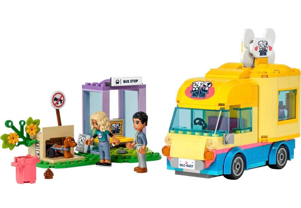Lego Friends 41741 La fourgonnette de sauvetage canin, Enlèvement ou Envoi, Comme neuf, Ensemble complet, Lego