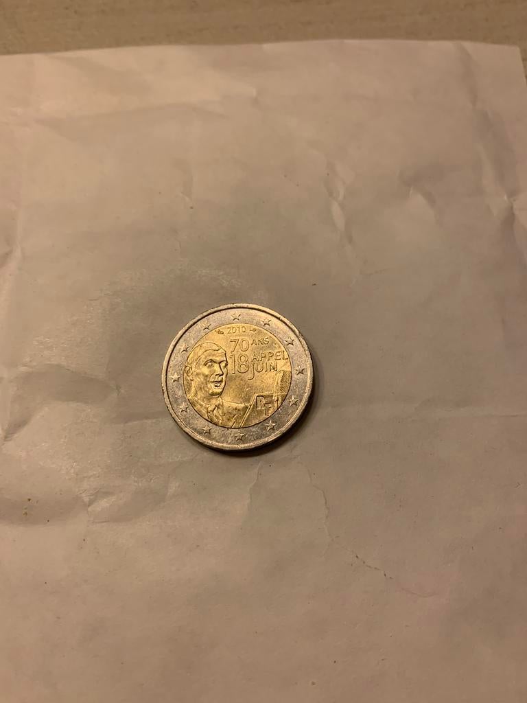 2euro 70 ans appel 18 juin 2010 frankrijk, Enlèvement ou Envoi, France, 2 euros, Monnaie en vrac