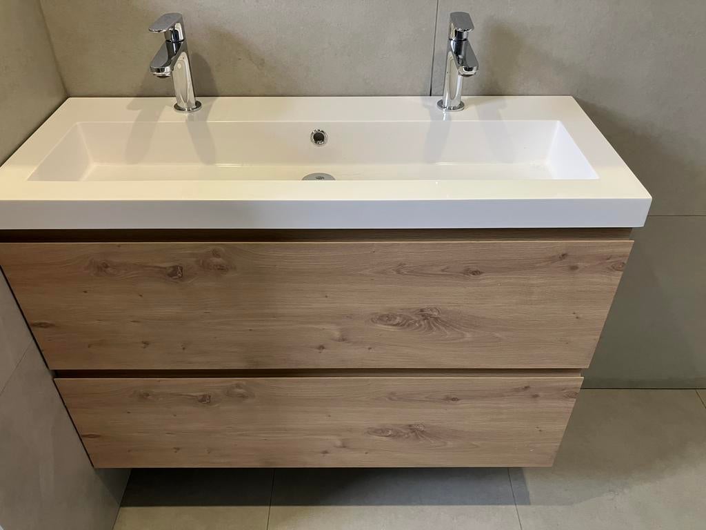 Mooi nieuw badkamermeubel in licht eiken kleur., Ophalen, Nieuw, 50 tot 100 cm, Minder dan 100 cm