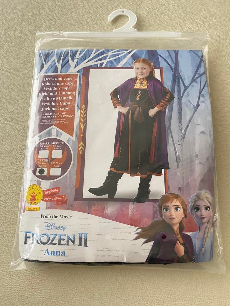 Verkleedpak Anna en Elsa maat 128 / 7-8 jaar, Ophalen of Verzenden, Zo goed als nieuw, 122 t/m 128, Meisje
