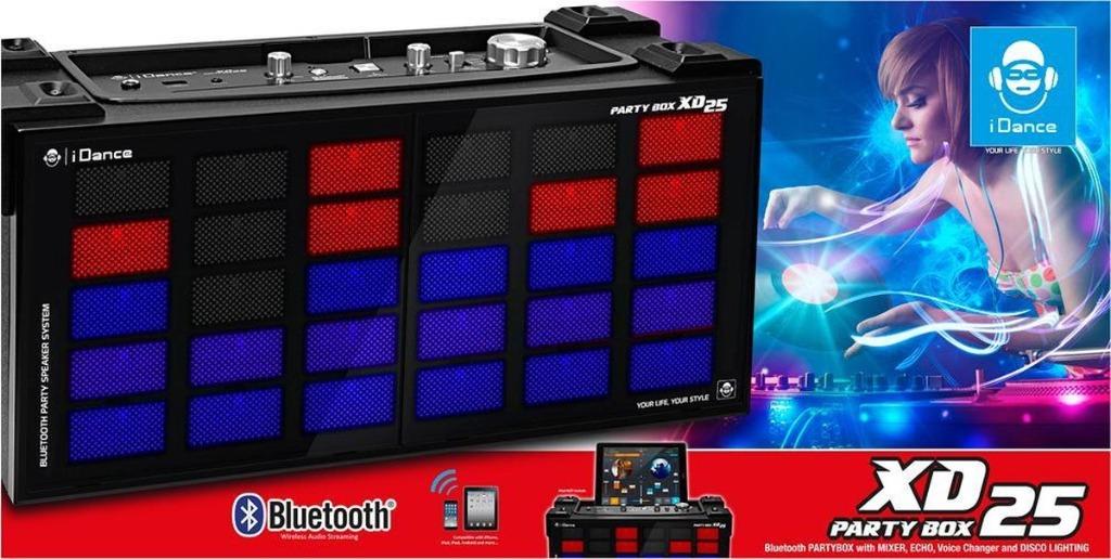 iDance XD25 Bluetooth Party Speaker met Mixer, Echo, Voice C, Audio, Tv en Foto, Luidsprekerboxen, Ophalen of Verzenden, Nieuw