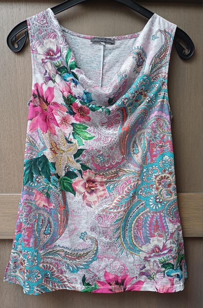 Blouse sans manches à imprimé cachemire - Cassis, Sans manches, Taille 38/40 (M), Cassis Collection, Enlèvement ou Envoi