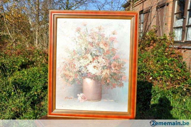 hst bouquet peint en relief