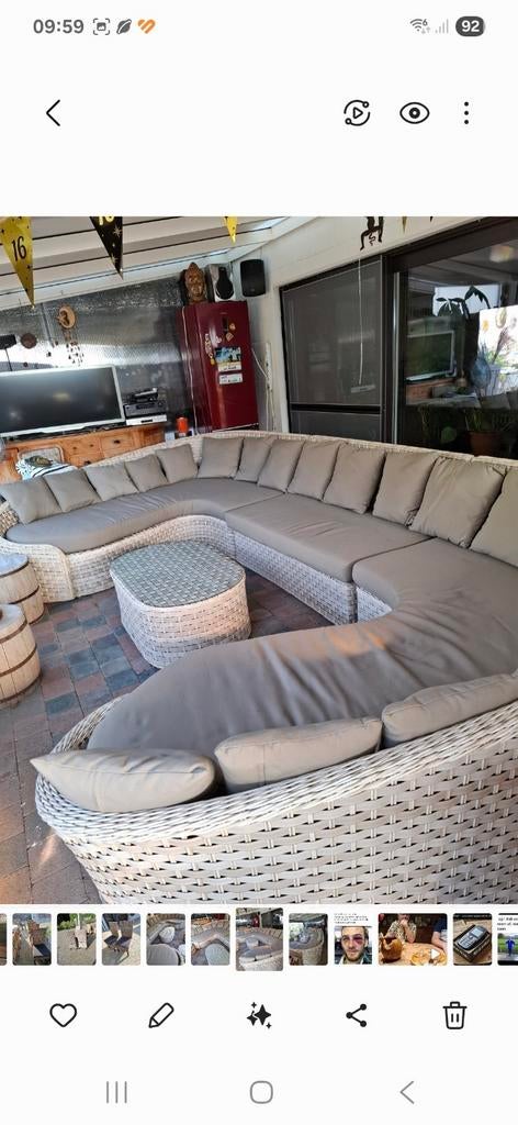 Lounge set 10-12 personen, Enlèvement, Comme neuf