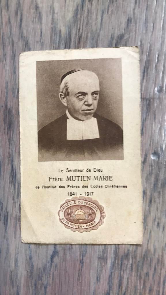 Impression relique Frère Mutien-Marie 1930, Envoi, Utilisé, Carte ou Gravure, Christianisme | Catholique