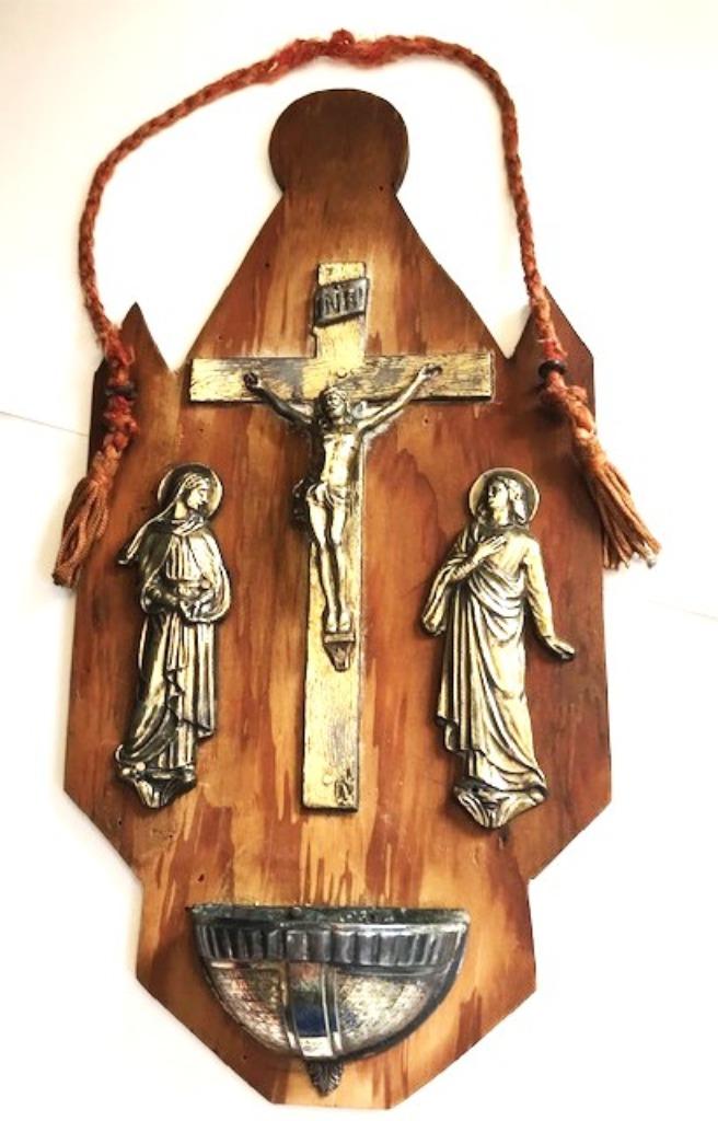 Wijwatervat Klooster H.Familie messing Antiek😍💑🙏🤗, Antiek en Kunst, Antiek | Religieuze voorwerpen, Ophalen of Verzenden