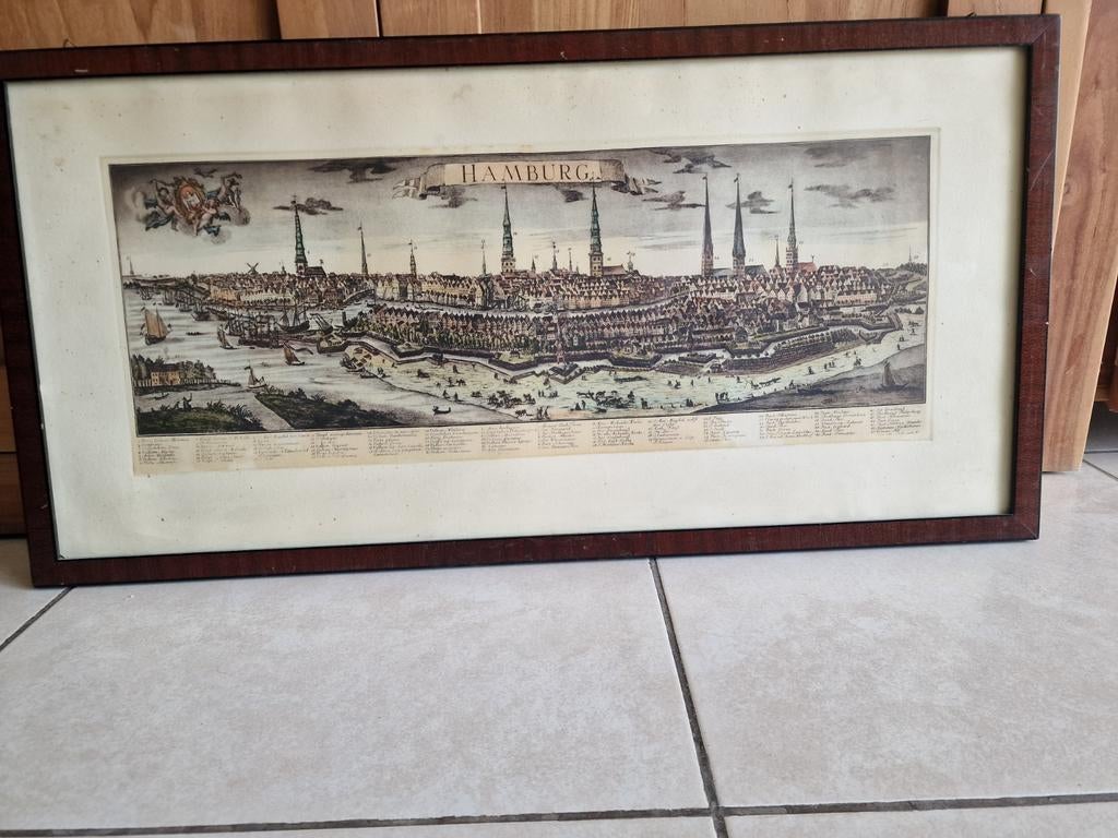 Ets hamburg, Antiek en Kunst, Kunst | Etsen en Gravures, Ophalen