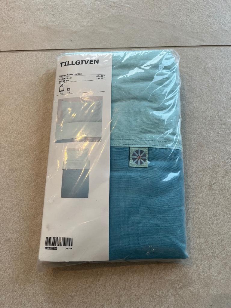 Ikea dekbedovertrek Tillgiven voor kinderen blauw 110x125, Kinderen en Baby's, Dekbedovertrek, Nieuw, Ophalen of Verzenden, Jongetje of Meisje