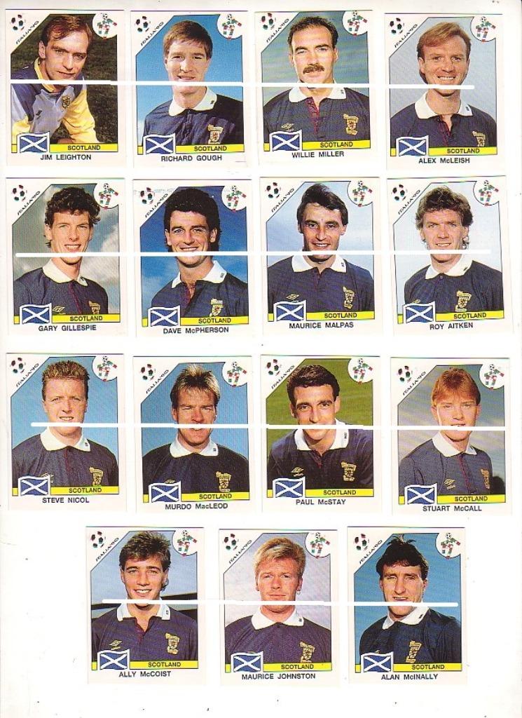 Panini/Italia '90/Écosse/15 autocollants, Collections, Envoi, Comme neuf, Affiche, Image ou Autocollant