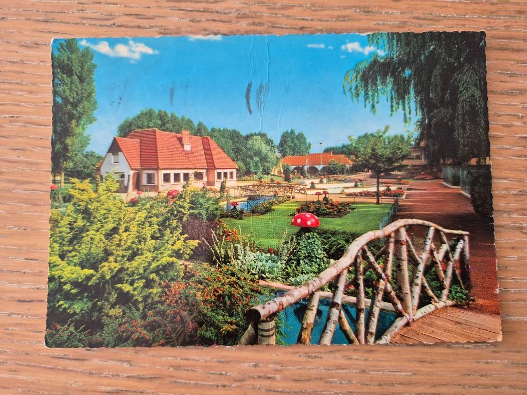 Postkaart Meli Park algemeen zicht met brug, Ophalen, Gelopen, Overige thema's
