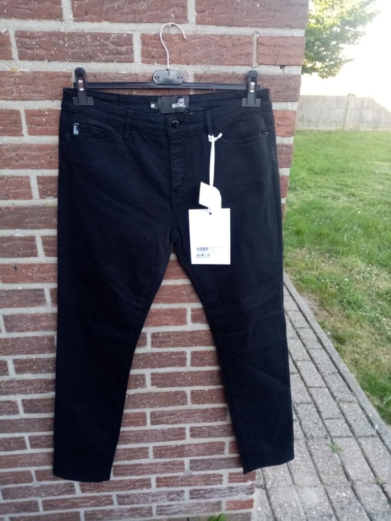 Dames jeans broek Love Moschino Mt32, Maat 38/40 (M), Love Moschino, Zwart, Nieuw