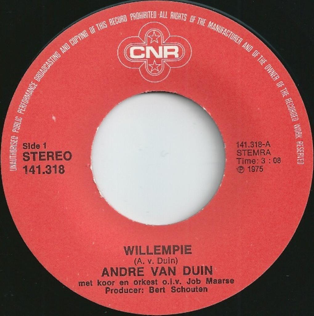 André Van Duin - Willempie, Gebruikt, 7 inch, Single, Ophalen of Verzenden