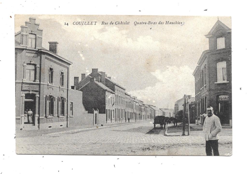 Couillet NA90: Rue de Châtelet. Quatre-Bras des Harchies, Envoi, Avant 1920, Non affranchie, Hainaut