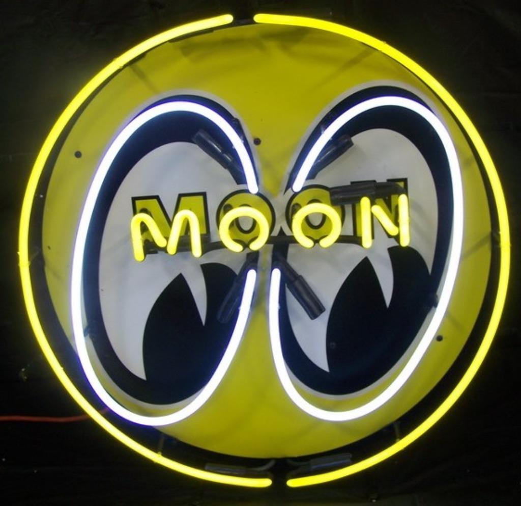 Moon eyes neon licht reclame USA garage showroom decoratie, Enlèvement ou Envoi, Neuf, Table lumineuse ou lampe (néon)