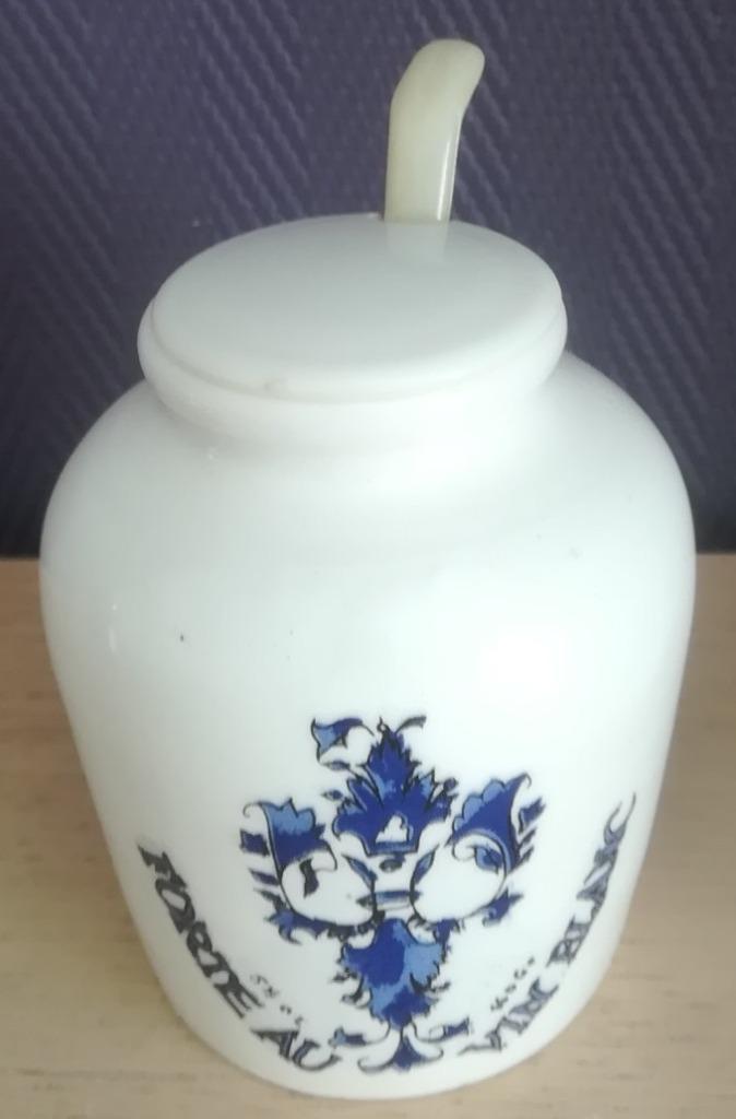 VINTAGE POT MOUTARDE DIJON GREY POUPON CÉRAMIQUE DIGOIN SARR, Ophalen of Verzenden
