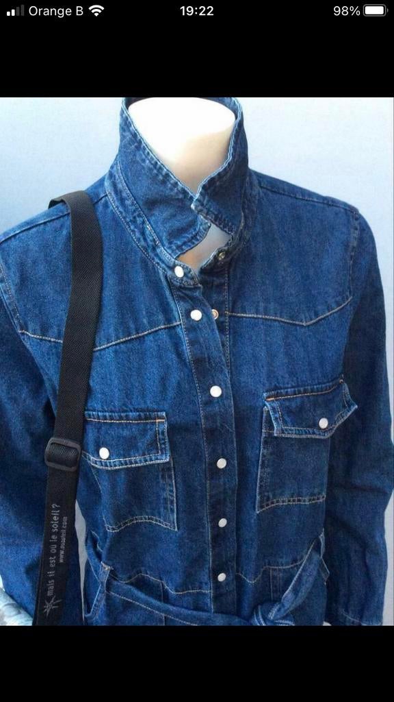 Hemdjurk maxi dress denim maat 38 nieuw, Kleding | Dames, Maat 38/40 (M), Blauw, Nieuw, Ophalen of Verzenden
