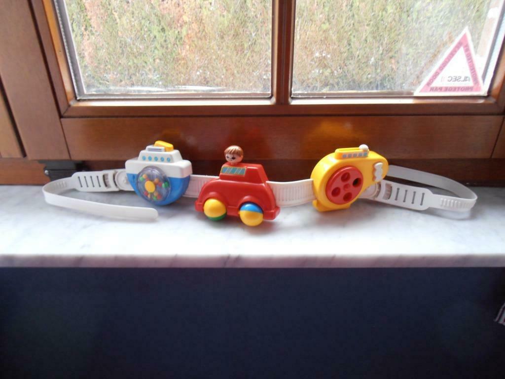 Ceinture jouet pour poussette bébé - PLAYWELL (vintage), Enlèvement ou Envoi, Utilisé, Découverte