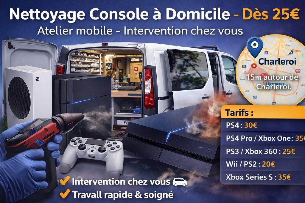 Nettoyage Console à Domicile – Atelier Mobile, Enlèvement
