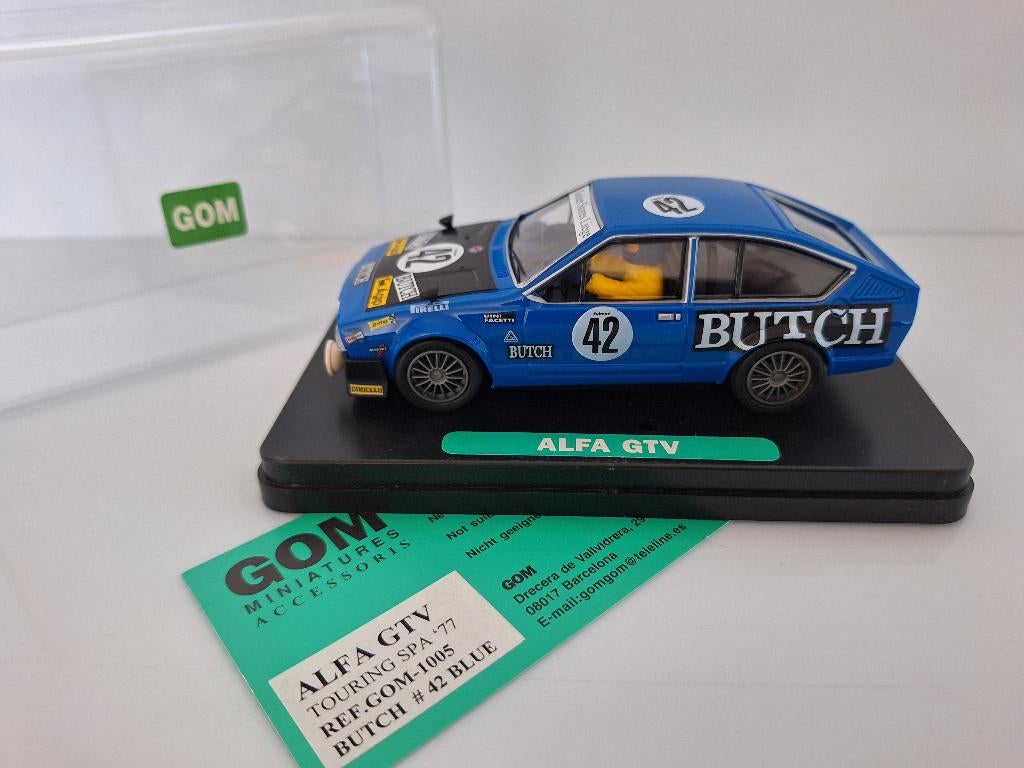 Alfa Romeo GTV Touring Spa 1977 Bleu San Remo gomme 1005, Neuf, Autres marques, Électrique, Circuit