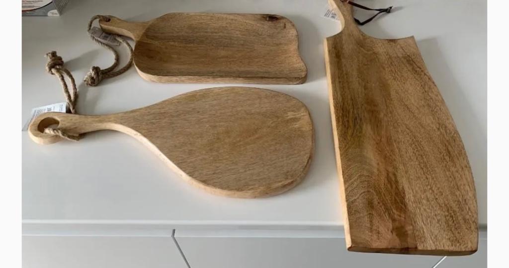 URGENT FAIRE OFFRE - 3 plateaux en bois de manguier neufs, Maison & Meubles, Enlèvement, Neuf, Bois
