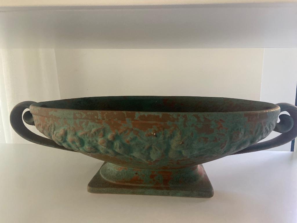 Decoratieve schaal 49cm- brocante bloemenschaal, Ophalen