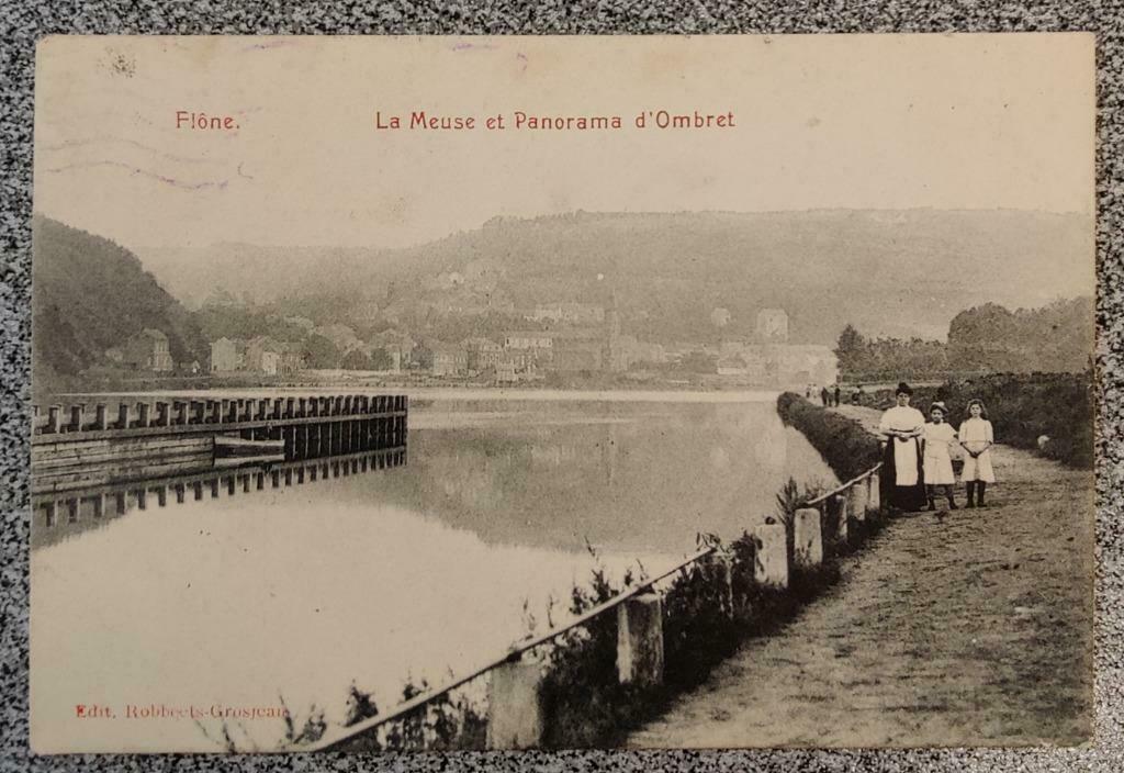 Flône la Meuse et panorama d' Ombret, Collections, Envoi, Affranchie, Liège