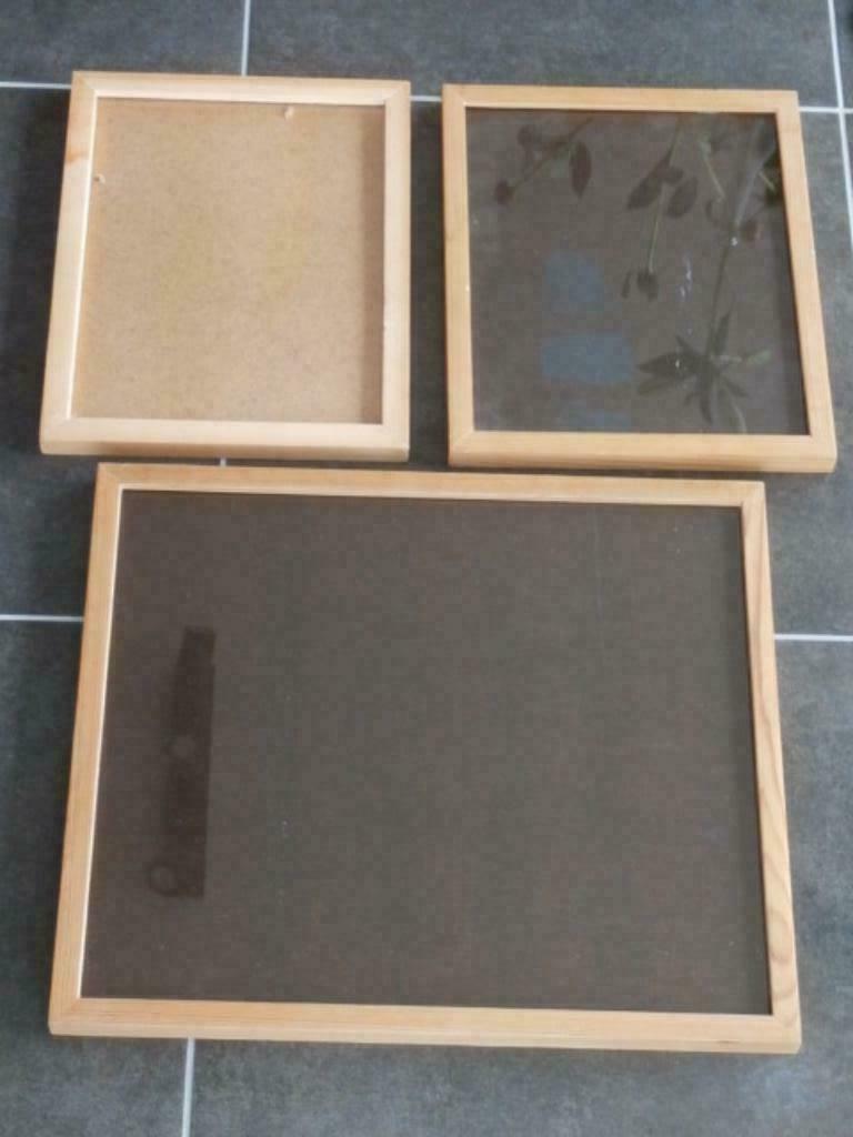 Houten kaders 3st.(lijsten), Ophalen of Verzenden, Gebruikt, Hout