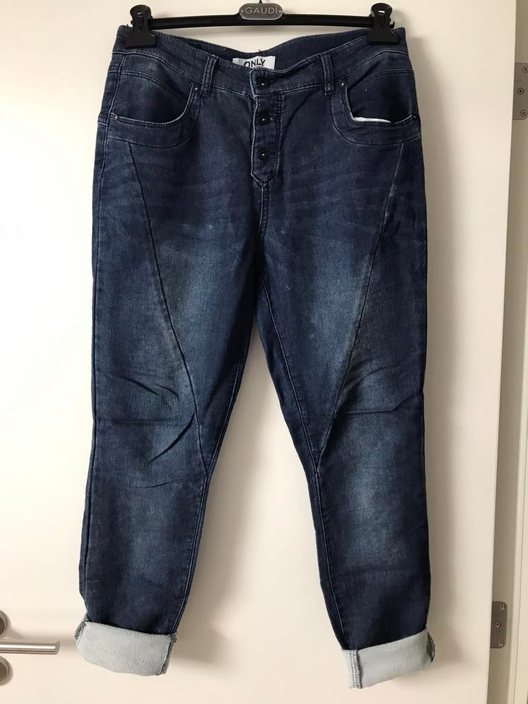 Only jogg jeans stijl broek in zacht materiaal, maat M, Only, Gedragen, Blauw