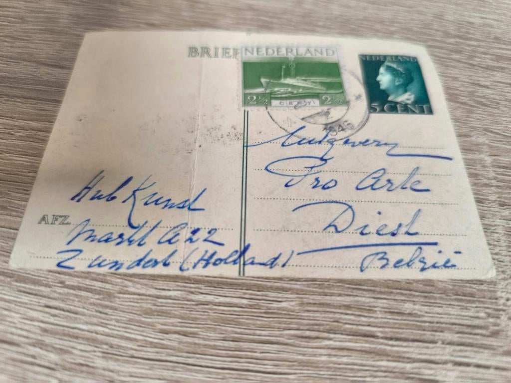 Kleine briefkaart met Nederlandse postzegels, Postzegels en Munten, Brieven en Enveloppen | Nederland, Ophalen of Verzenden, Briefkaart