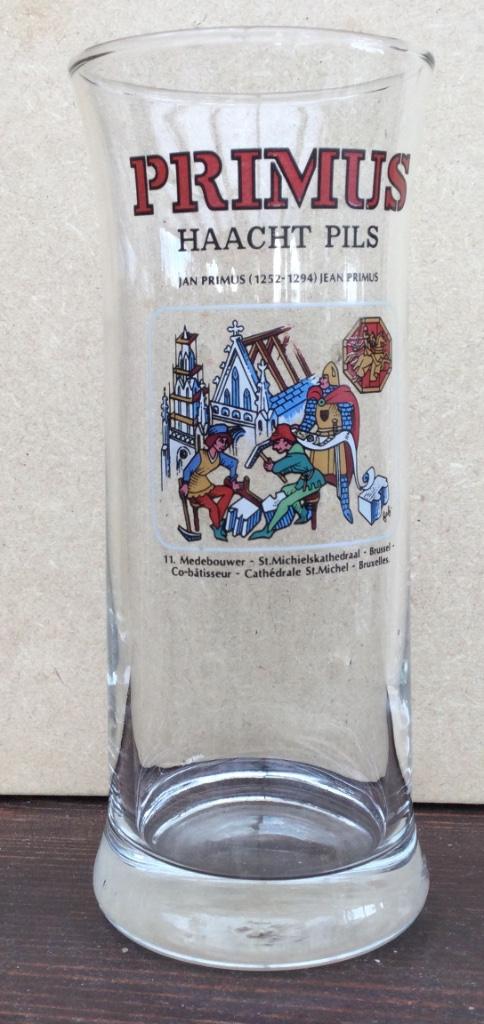 Bier brouwerij glas Primus Haacht nr 11 medebrouwers ..., Verzamelen, Ophalen of Verzenden, Zo goed als nieuw