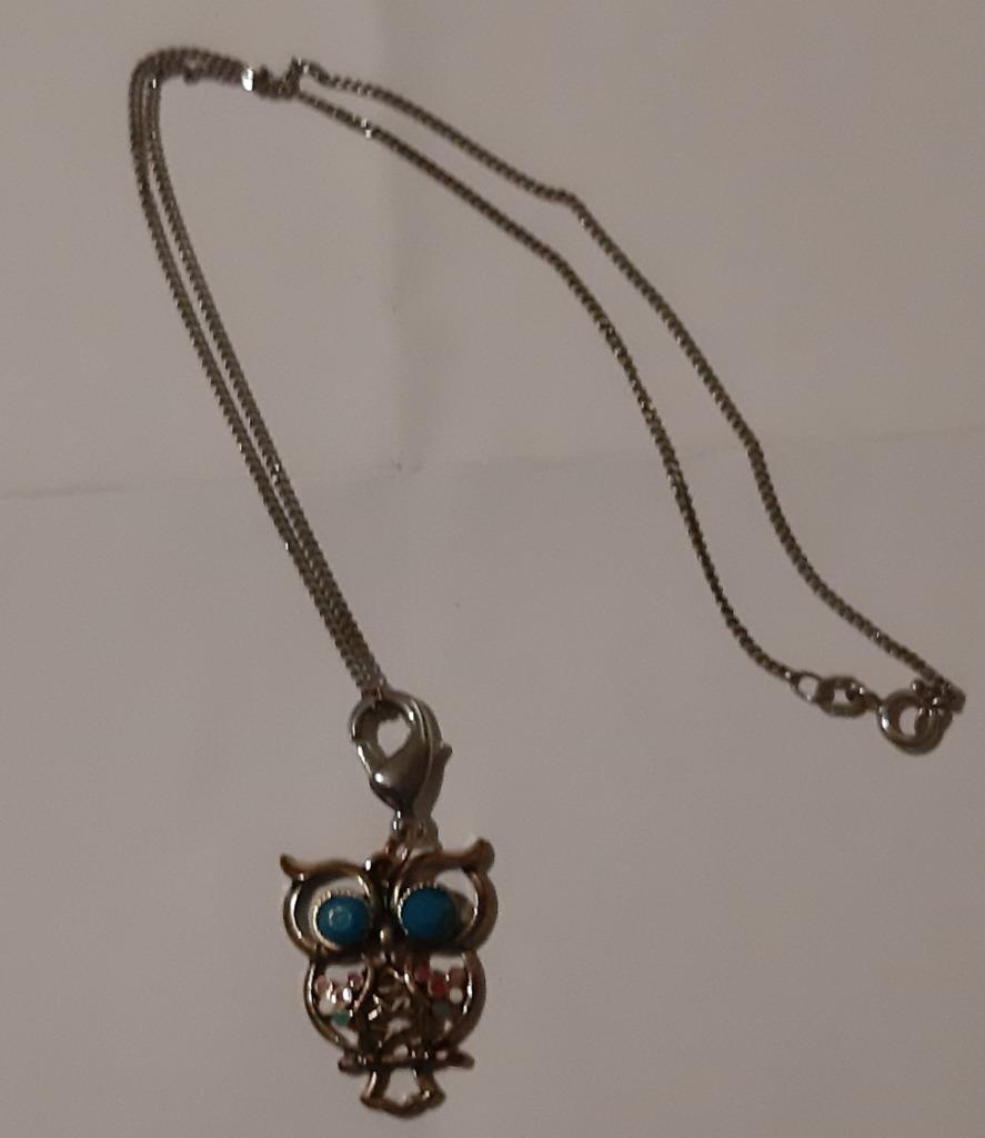 Halsketting met hanger (uiltje), Ophalen of Verzenden, Gebruikt, Zilver