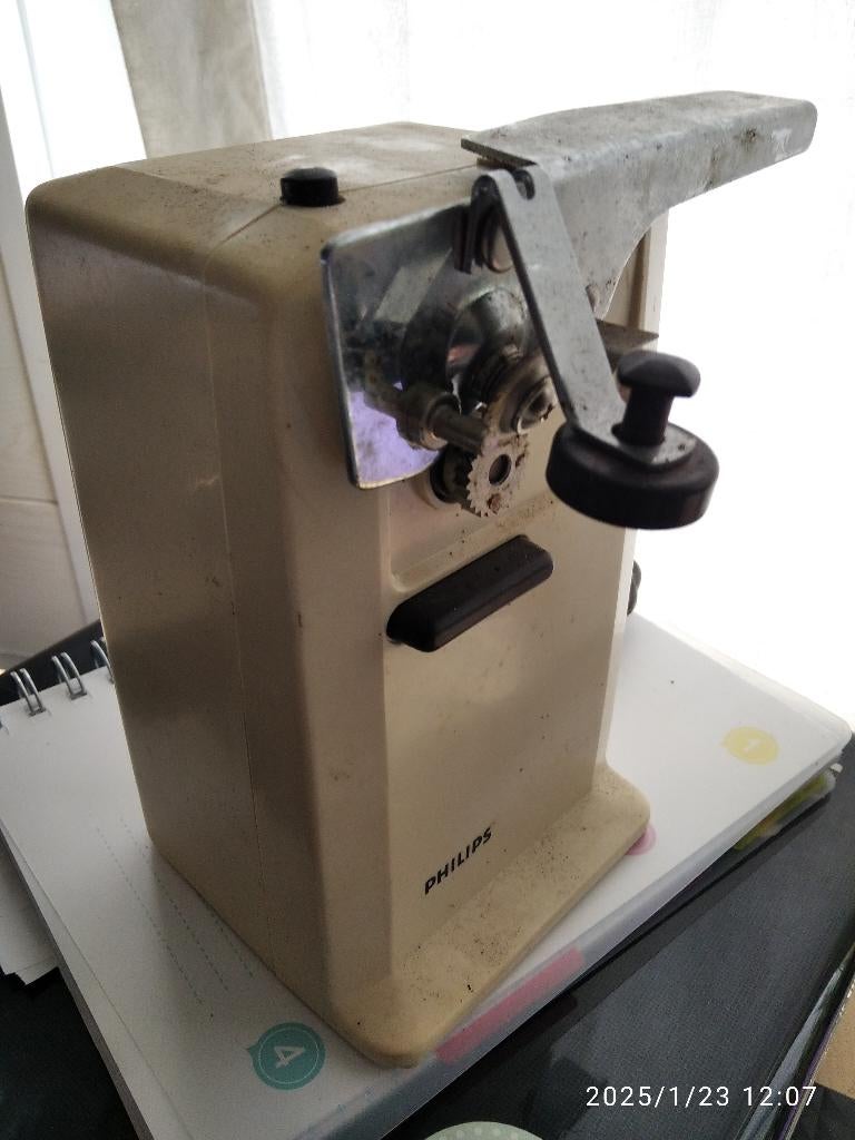 Ouvre-boîte éléctrique vintage - PHILIPS TYPE HR2470, Enlèvement, Utilisé