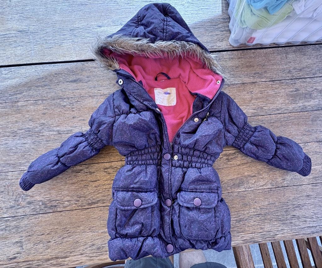 paars winterjasje meisje maat 98/104, Kinderen en Baby's, Kinderkleding | Maat 98, Ophalen, Gebruikt, Meisje, Jas