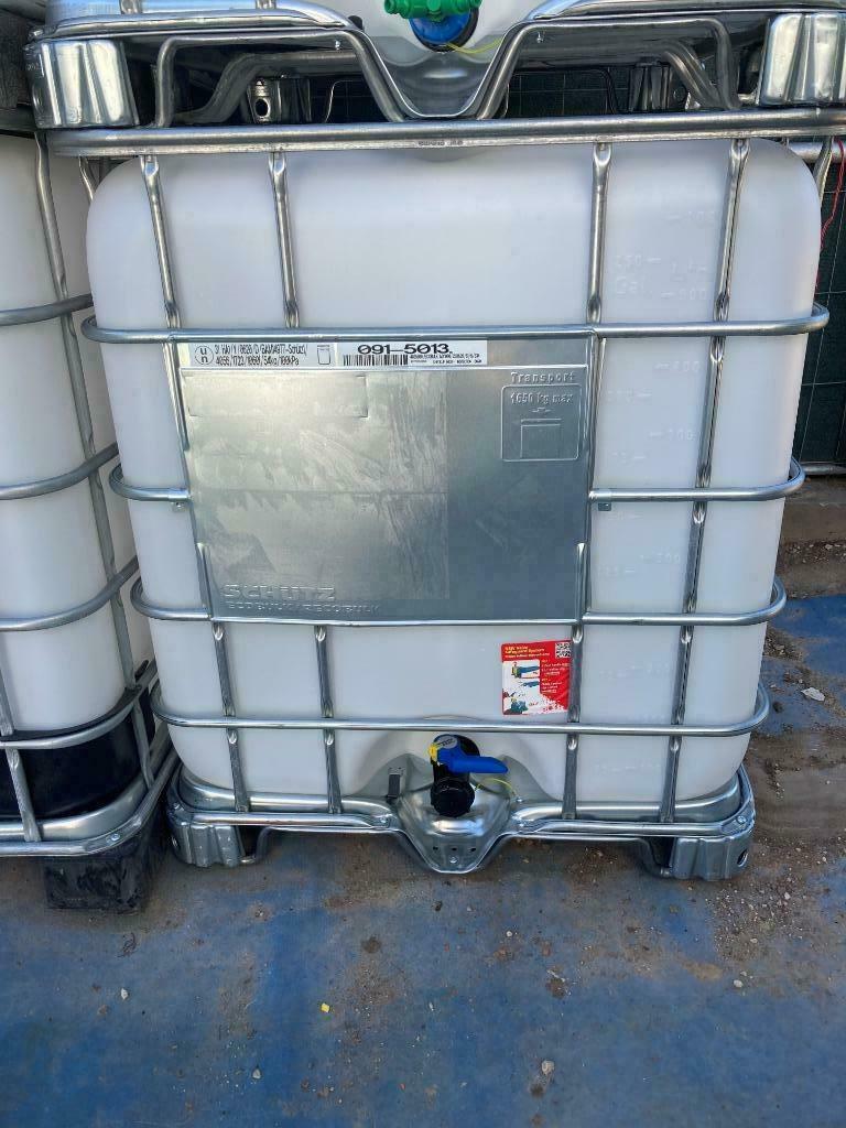 IBC containers 1060 liter nieuw, metaal pallet, promotie 95€, Tuin en Terras, Regentonnen, Kunststof, Met kraantje, 150 liter of meer