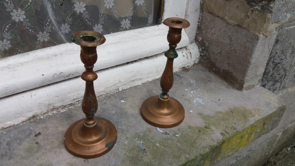 2 bougeoirs en cuivre, Antiquités & Art, Enlèvement