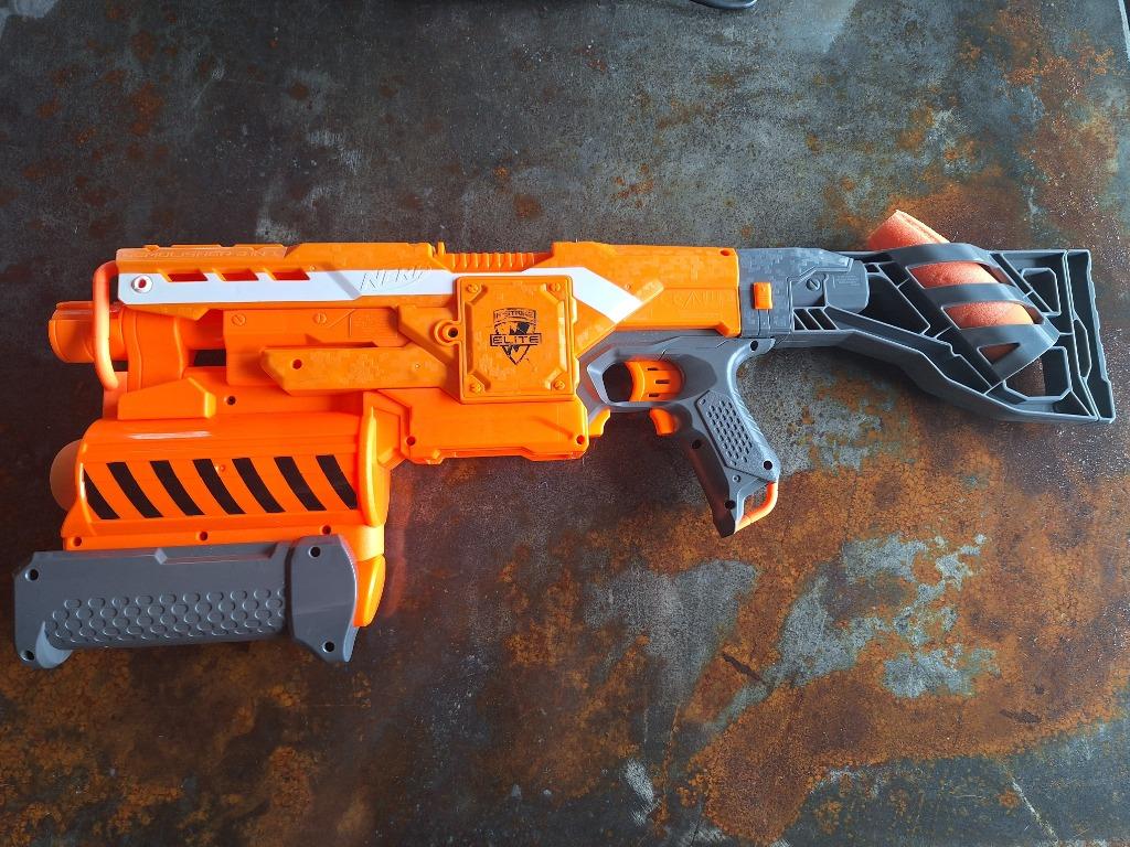 Nerf N-Strike Elite 2-in-1 Demolisher, Kinderen en Baby's, Ophalen of Verzenden, Zo goed als nieuw